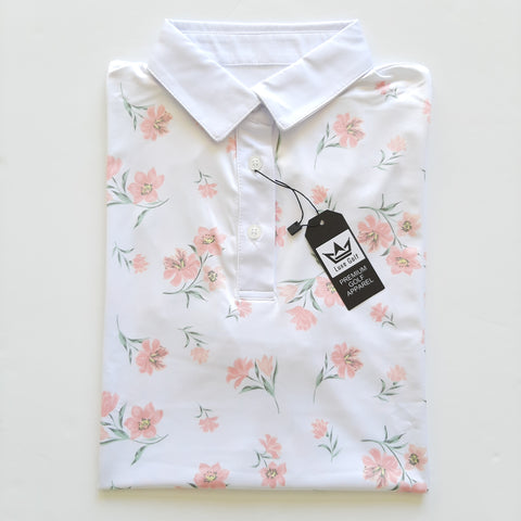 "Pink Peony" Women's Premium Golf Shirt